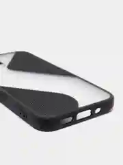Черный чехол Apple iPhone 12 Mini пластиковый, матовый, с цветными кнопками