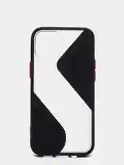 Черный чехол Apple iPhone 12 Mini пластиковый, матовый, с цветными кнопками