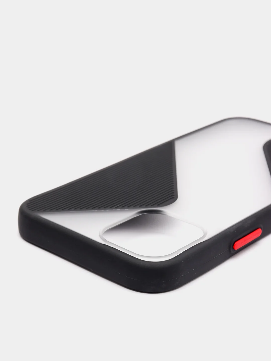 Черный чехол Apple iPhone 12 Mini пластиковый, матовый, с цветными кнопками