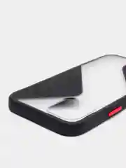 Черный чехол Apple iPhone 12 Mini пластиковый, матовый, с цветными кнопками