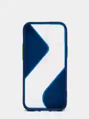 Темно-синий чехол Apple iPhone 12 Mini пластиковый, матовый, с цветными кнопками