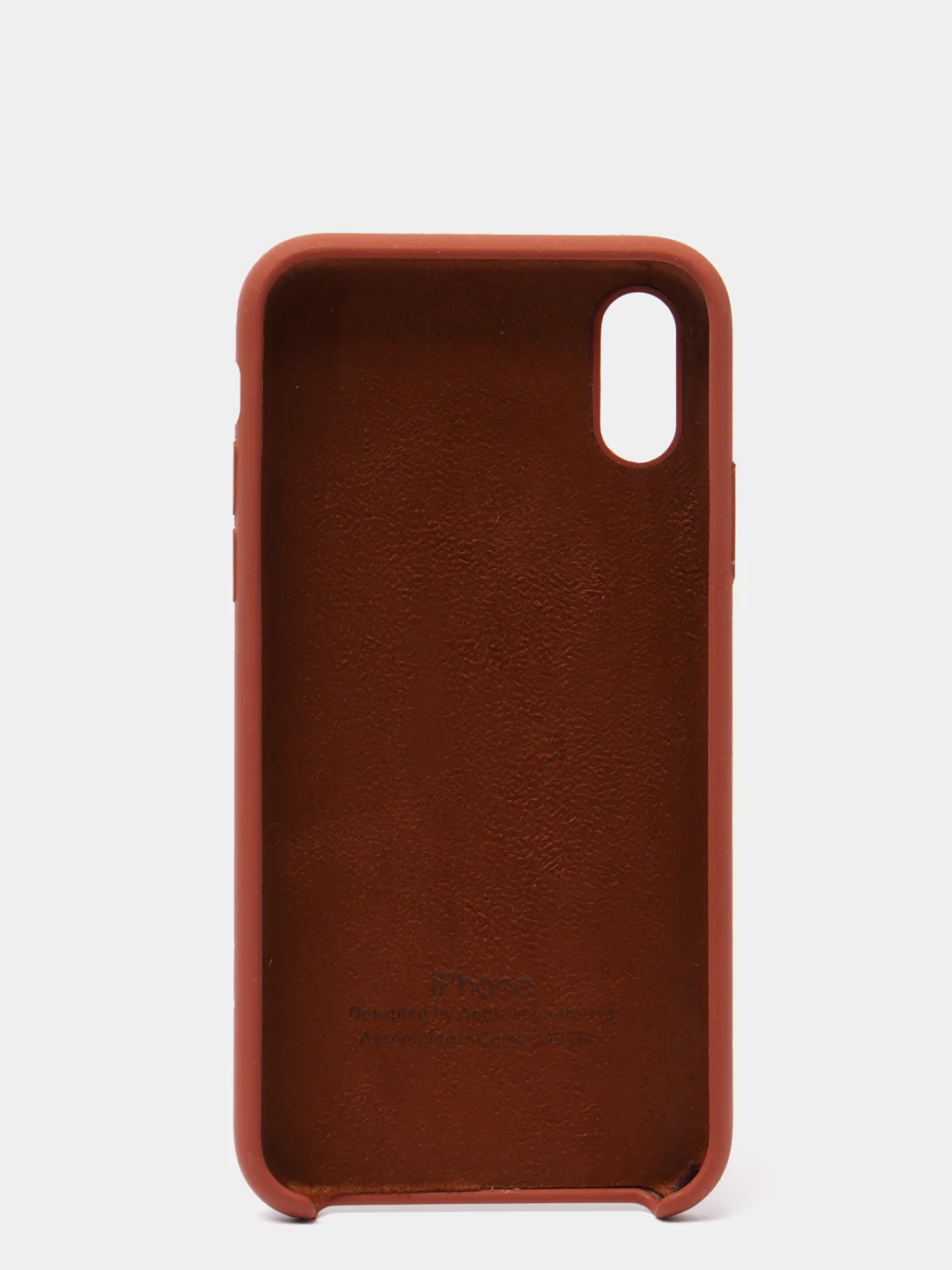 Коричневый чехол с бархатом внутри IPhone X / XS