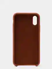 Коричневый чехол с бархатом внутри IPhone X / XS
