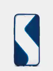Темно-синий чехол Apple iPhone 12 Mini пластиковый, матовый, с цветными кнопками