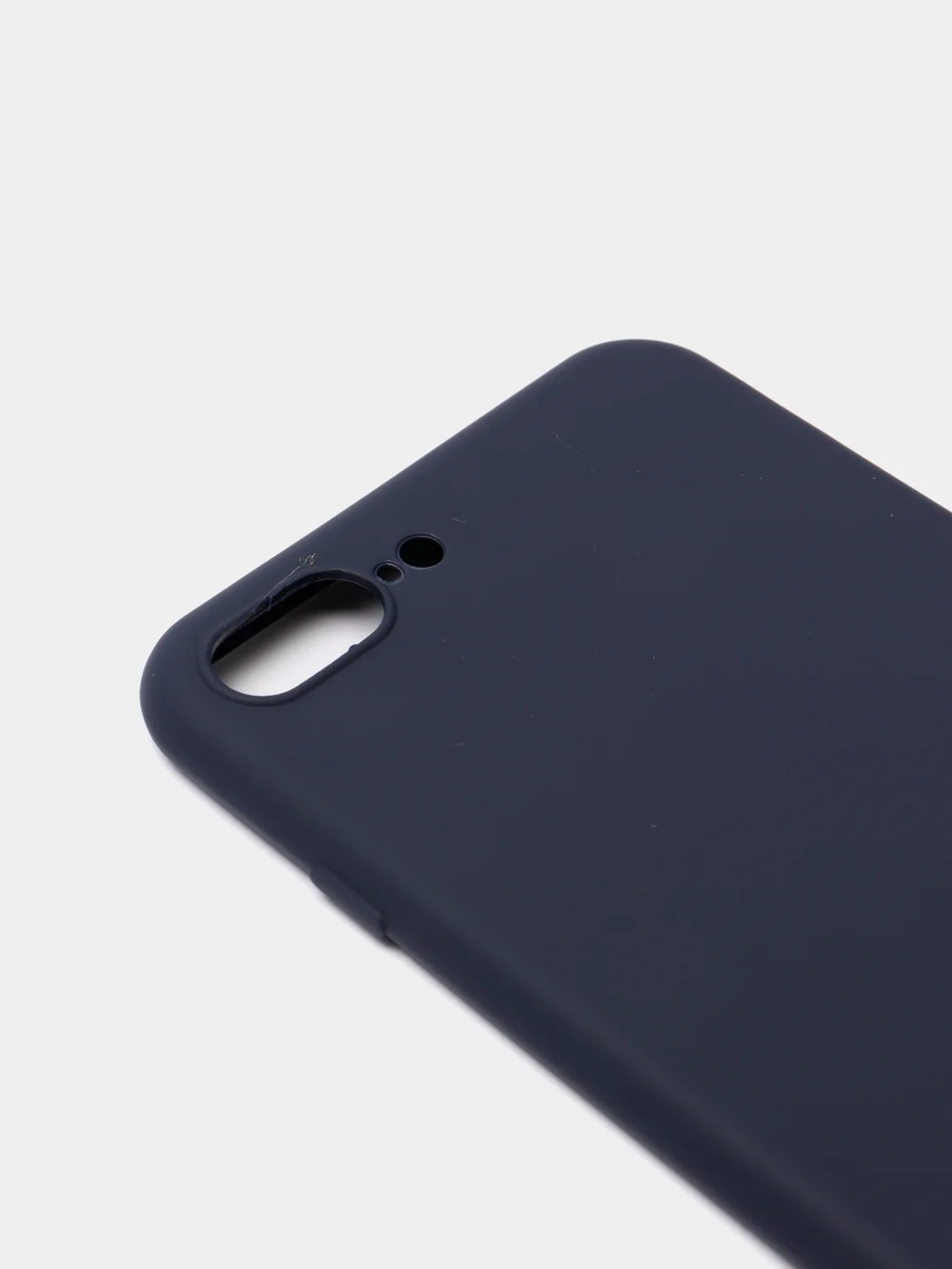 Синий меланж чехол силиконовый матовый для iPhone 7 Plus, 8 плюс 6, 6s, 7, 8, SE 2020