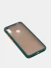 Зеленый чехол Honor 8A / 8A Prime / Huawei Y6 2019 / Y6 Prime 2019 матовый с цветными кнопками