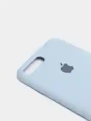 Голубой чехол не пачкающийся с бархатом внутри для Iphone 7 Plus, 8 Plus, 7+, 8+