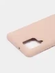 Бежевый чехол с бархатом внутри и защитой камеры Samsung A42