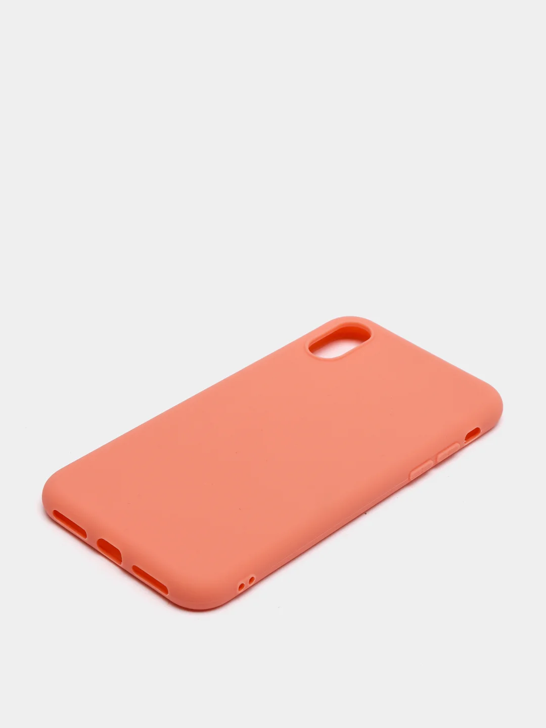 Коралловый чехол для Apple iPhone X / XS силиконовый, матовый, однотонный