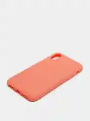 Коралловый чехол для Apple iPhone X / XS силиконовый, матовый, однотонный