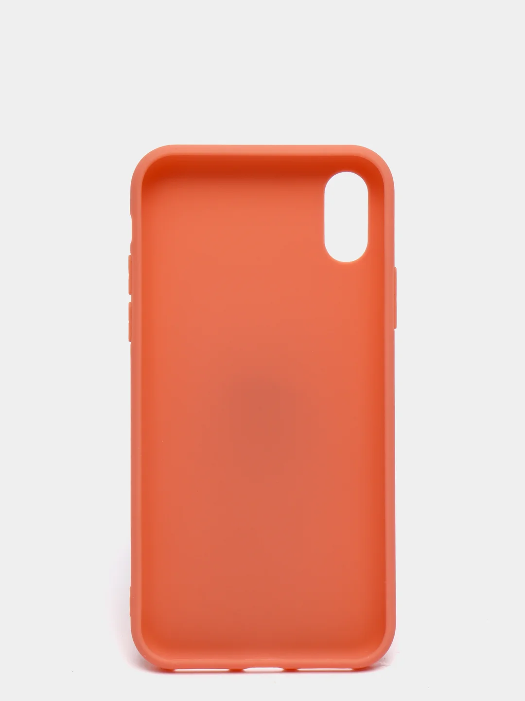 Коралловый чехол для Apple iPhone X / XS силиконовый, матовый, однотонный