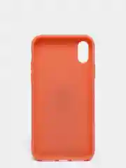 Коралловый чехол для Apple iPhone X / XS силиконовый, матовый, однотонный