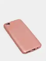 Розовый чехол силиконовый для Xiaomi Redmi Go, Сяоми Редми Гоу, матовый, с эффектом "металлик"