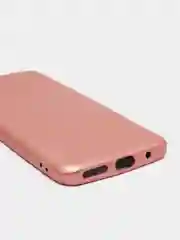 Розовый чехол силиконовый для Xiaomi Redmi Go, Сяоми Редми Гоу, матовый, с эффектом "металлик"