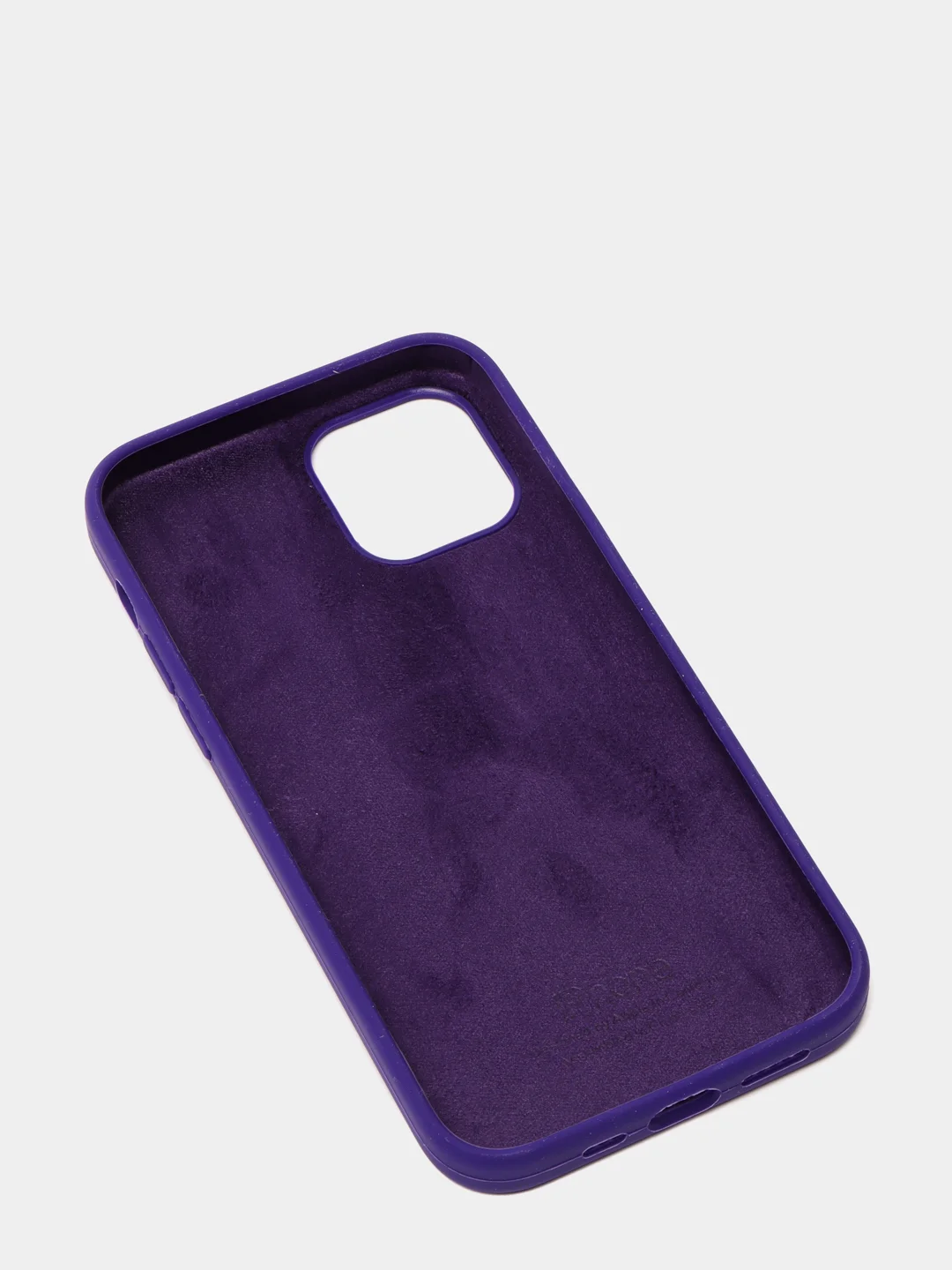 Фиолетовый чехол Silicone Case для iPhone 12 / iPhone 12 Pro, закрытый низ