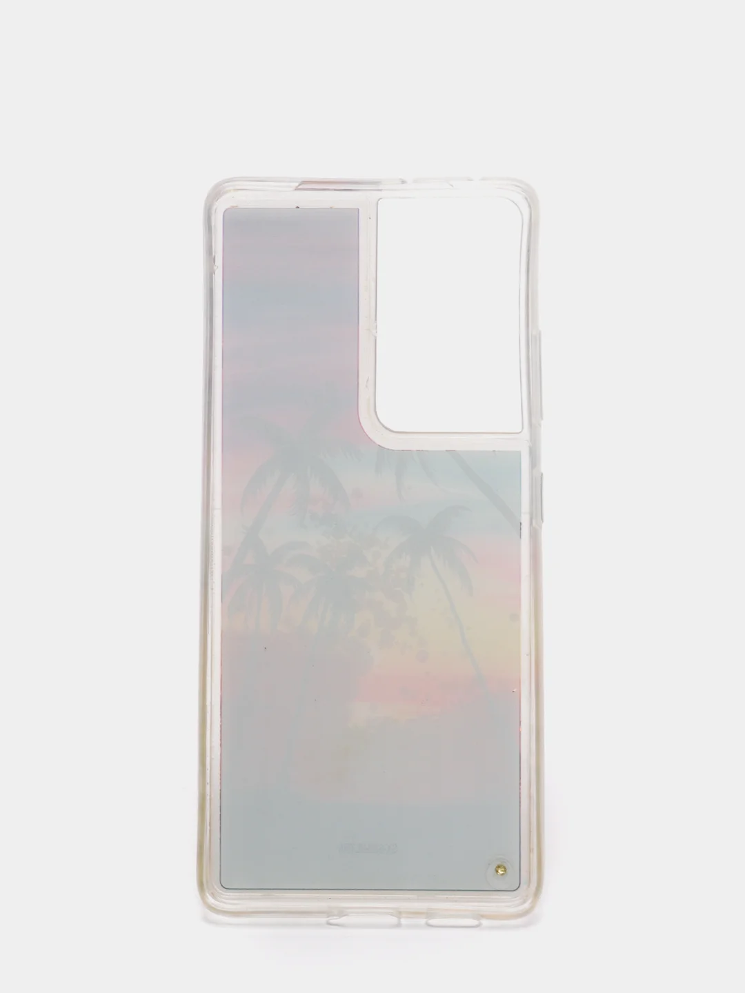 Пурпурный чехол Samsung Galaxy S21 Ultra, Галакси С21 силиконовый переливающийся, жидкий с блестками