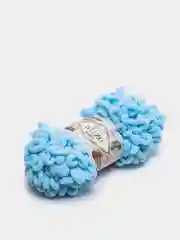 Голубой пряжа Alize Puffy, петельки большие, микрополиэстер, 100 г, 9 м