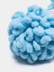 Голубой пряжа Alize Puffy, петельки большие, микрополиэстер, 100 г, 9 м