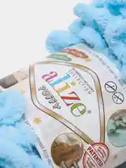 Голубой пряжа Alize Puffy, петельки большие, микрополиэстер, 100 г, 9 м