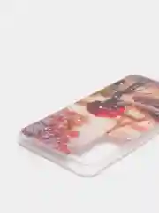 Оливковый чехол Samsung Galaxy S21, S21+, Галакси С21, С21+ силиконовый с рисунком и блестками