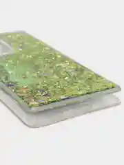 Лайм чехол Samsung Galaxy S21 Ultra, Галакси С21 силиконовый переливающийся, жидкий с блестками