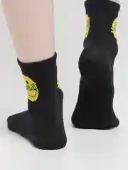 Черный женские носки, с принтом
