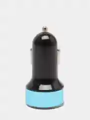 Голубой автомобильное зарядное устройство, 2 USB, 3.1 А в прикуриватель