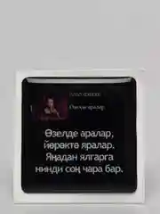Серебряный 3d наклейки стикеры на телефон "Татарские / татарча"