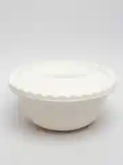 Белый салатник / миска круглая с крышкой 3л/5л IDEA