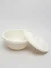 Белый салатник / миска круглая с крышкой 3л/5л IDEA