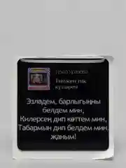 Зеленый 3d наклейки стикеры на телефон "Татарские / татарча"