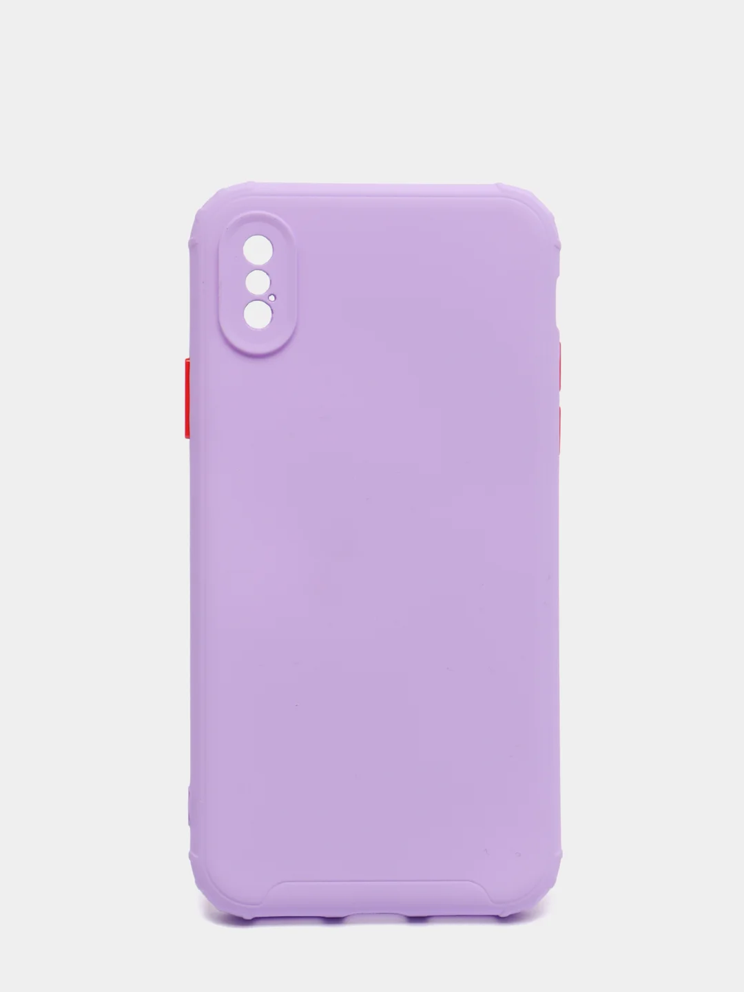 Красный чехол iPhone X / Xs силиконовый противоударный цветной матовый
