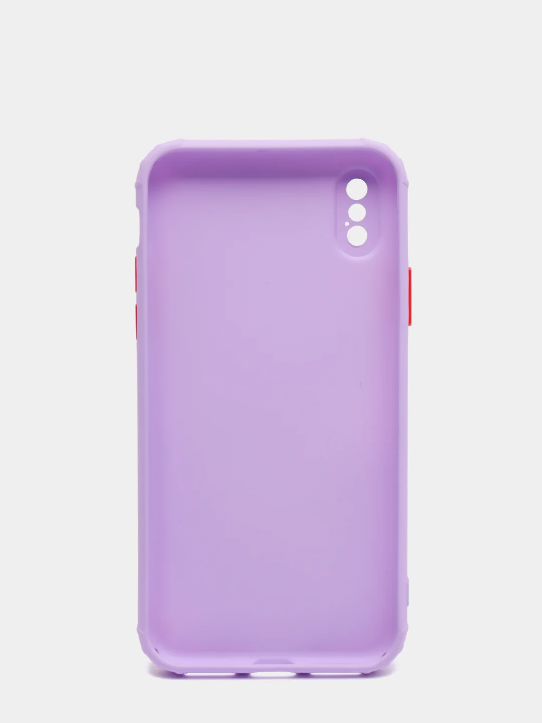 Красный чехол iPhone X / Xs силиконовый противоударный цветной матовый