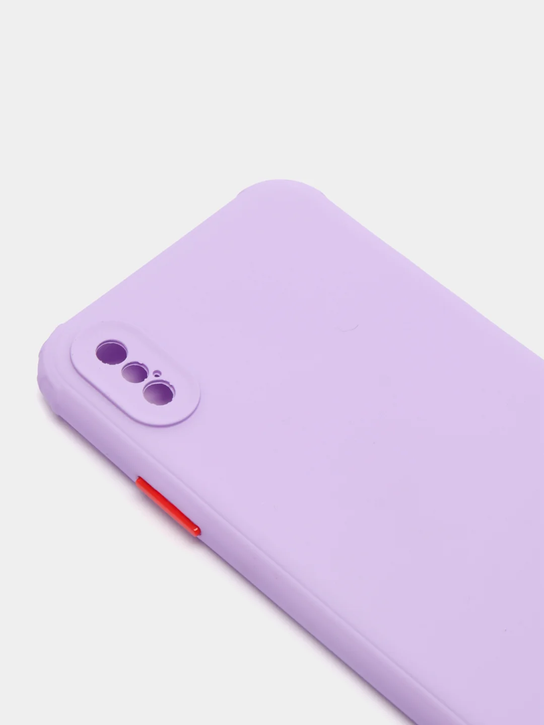 Красный чехол iPhone X / Xs силиконовый противоударный цветной матовый