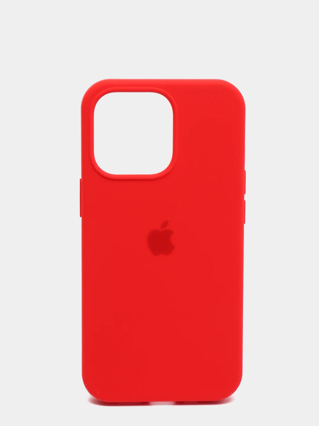Красный чехол для iPhone 13 Pro (6.1") Silicone, закрытый низ, с логотипом