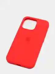 Красный чехол для iPhone 13 Pro (6.1") Silicone, закрытый низ, с логотипом