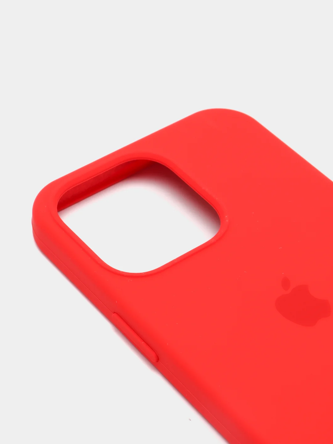 Красный чехол для iPhone 13 Pro (6.1") Silicone, закрытый низ, с логотипом