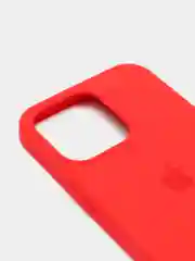 Красный чехол для iPhone 13 Pro (6.1") Silicone, закрытый низ, с логотипом