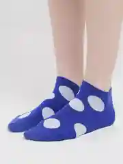Синий женские короткие носки, с рисунком