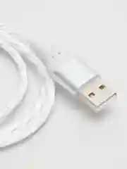 Белый кабель зарядный светящийся 3 в 1 Micro USB / Lightning / Type-C