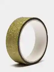Желтый цветной скотч, голографический, 10 мм х 3 м