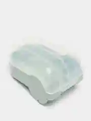 Зеленый овощечистка с контейнером