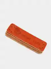 Салатовый бирки "Hand made", 5 штук, экокожа
