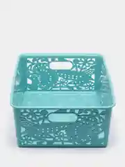 Бирюзовый корзинка ажурная 34*24*11см