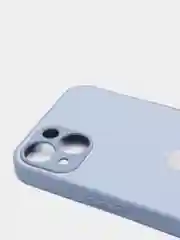 Небесно-голубой чехол для iPhone 11, 12, 13, 12 Pro Max, 12 Pro, силиконовый, со стеклянной панелью