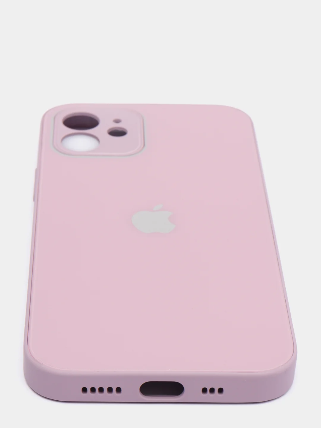 Розовый чехол для iPhone 11, 12, 13, 12 Pro Max, 12 Pro, силиконовый, со стеклянной панелью
