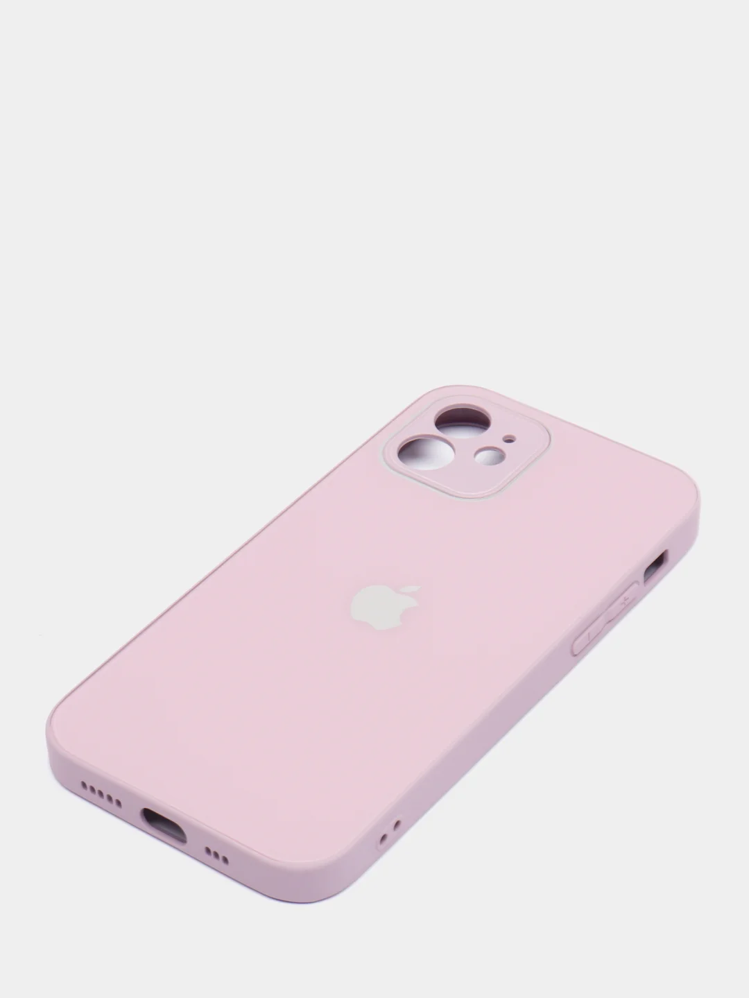 Розовый чехол для iPhone 11, 12, 13, 12 Pro Max, 12 Pro, силиконовый, со стеклянной панелью