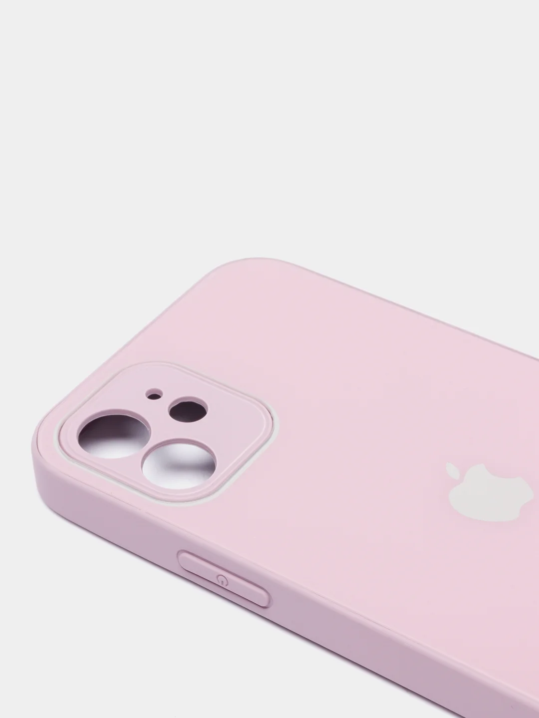 Розовый чехол для iPhone 11, 12, 13, 12 Pro Max, 12 Pro, силиконовый, со стеклянной панелью
