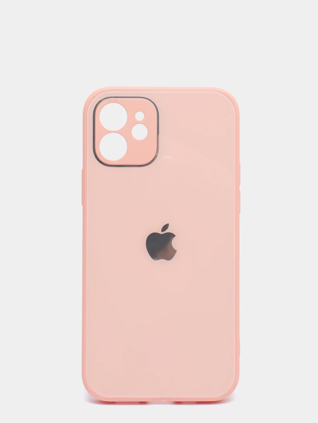 Кремовый чехол для iPhone 11, 12, 13, 12 Pro Max, 12 Pro, силиконовый, со стеклянной панелью