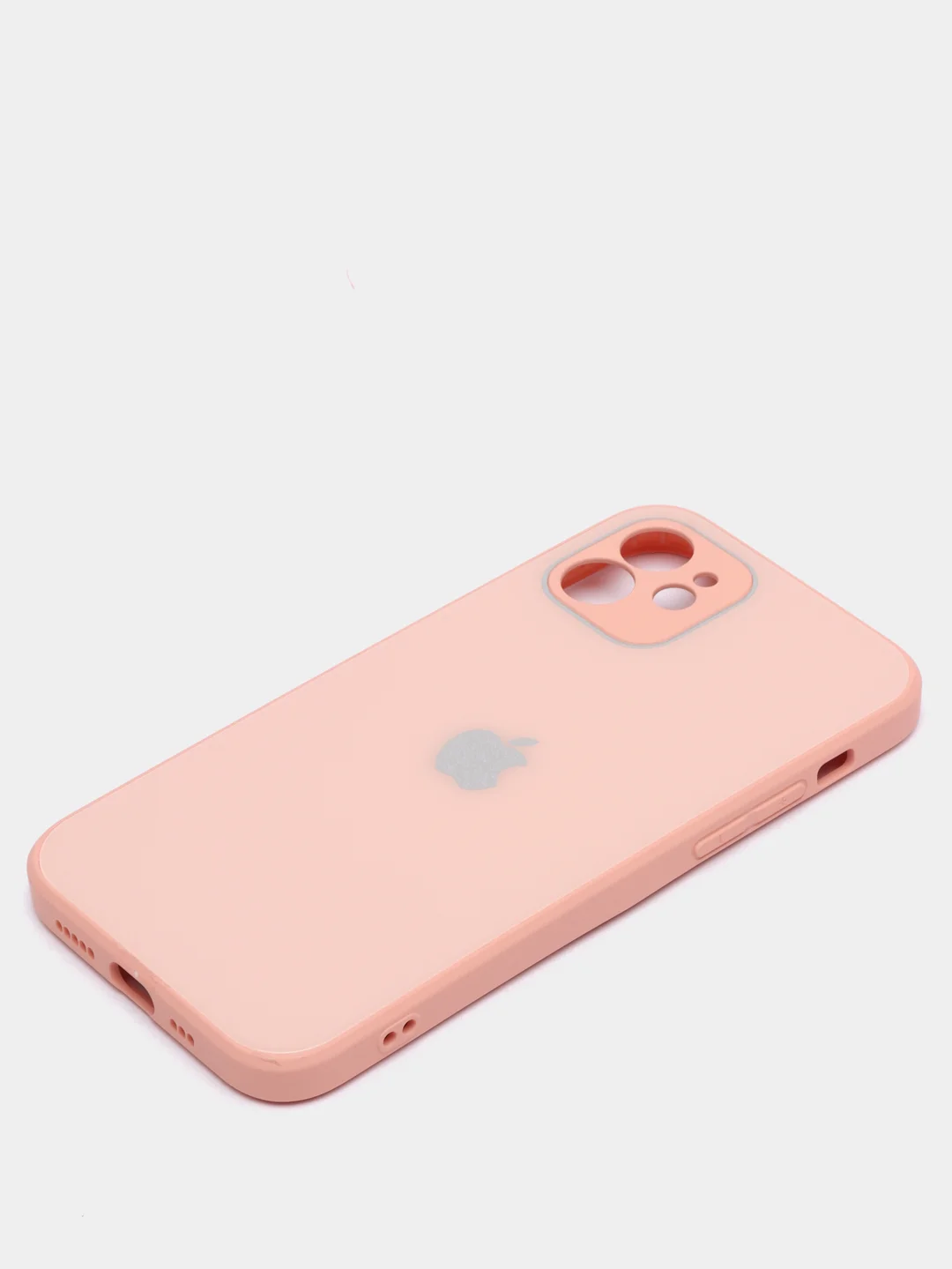 Кремовый чехол для iPhone 11, 12, 13, 12 Pro Max, 12 Pro, силиконовый, со стеклянной панелью
